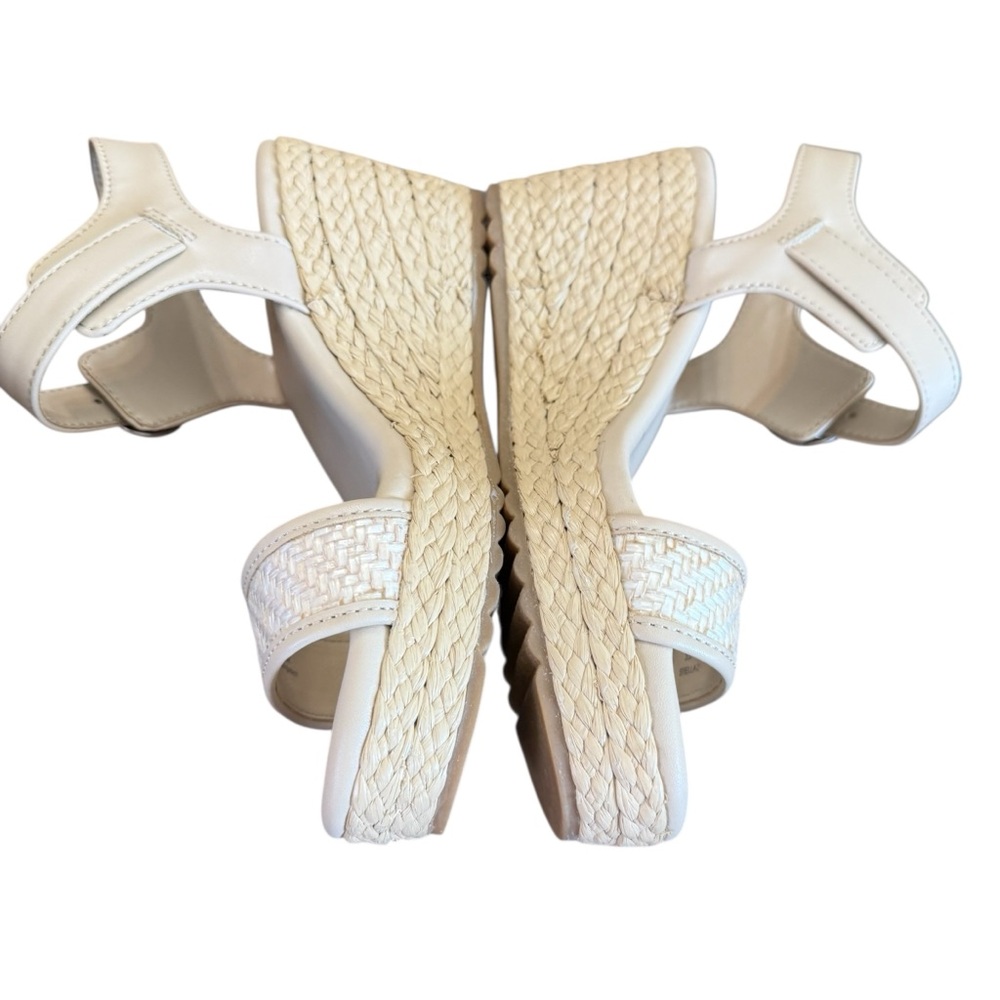 Naturalizer Stella Beige Fabric Espadrille Wedge Size 6 - Picture 7 of 10